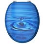 Voir la diapositive 5 : VIDAXL Sieges de toilette avec couvercle 2 pcs MDF Bleu Gouttes d'eau