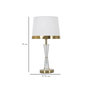 Voir la diapositive 6 : Paris Prix Lampe à Poser en Verre  Cristal  56cm Blanc & Or