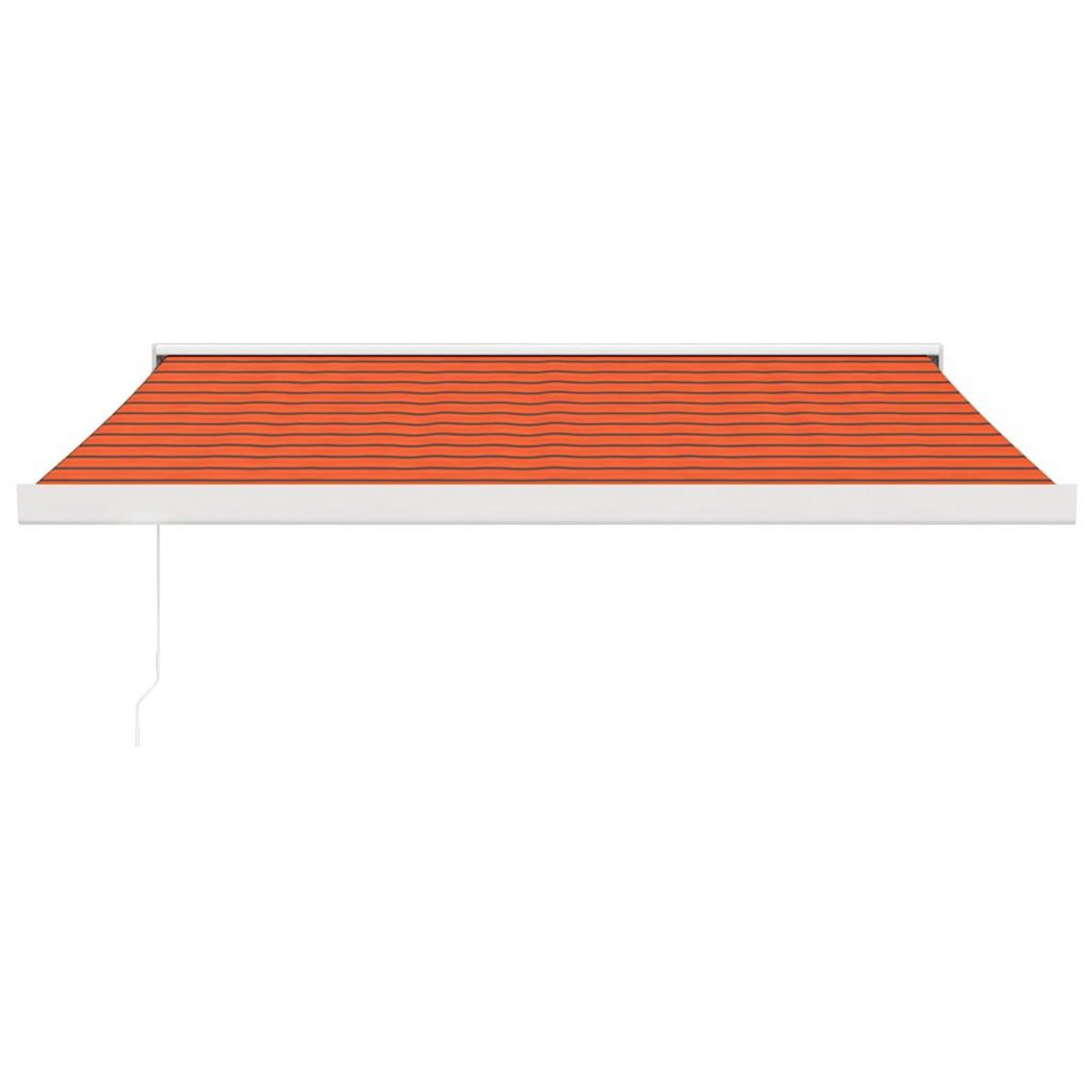 VIDAXL Auvent retractable orange et marron 3,5x2,5m tissu et aluminium
