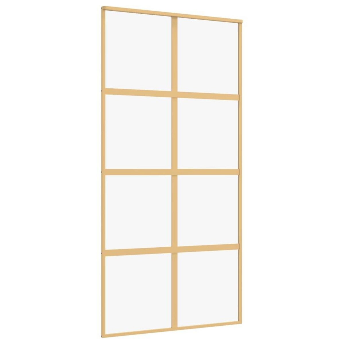 VIDAXL Porte coulissante dore 102,5x205cm verre ESG clair et aluminium