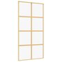 Voir la diapositive 2 : VIDAXL Porte coulissante dore 102,5x205cm verre ESG clair et aluminium