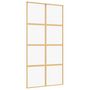 Voir la diapositive 2 : VIDAXL Porte coulissante dore 102,5x205cm verre ESG clair et aluminium