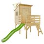 Voir la diapositive 4 : Soulet Cabane de jardin pour enfant avec toboggan - Bois - H2.46m - PORTLAND