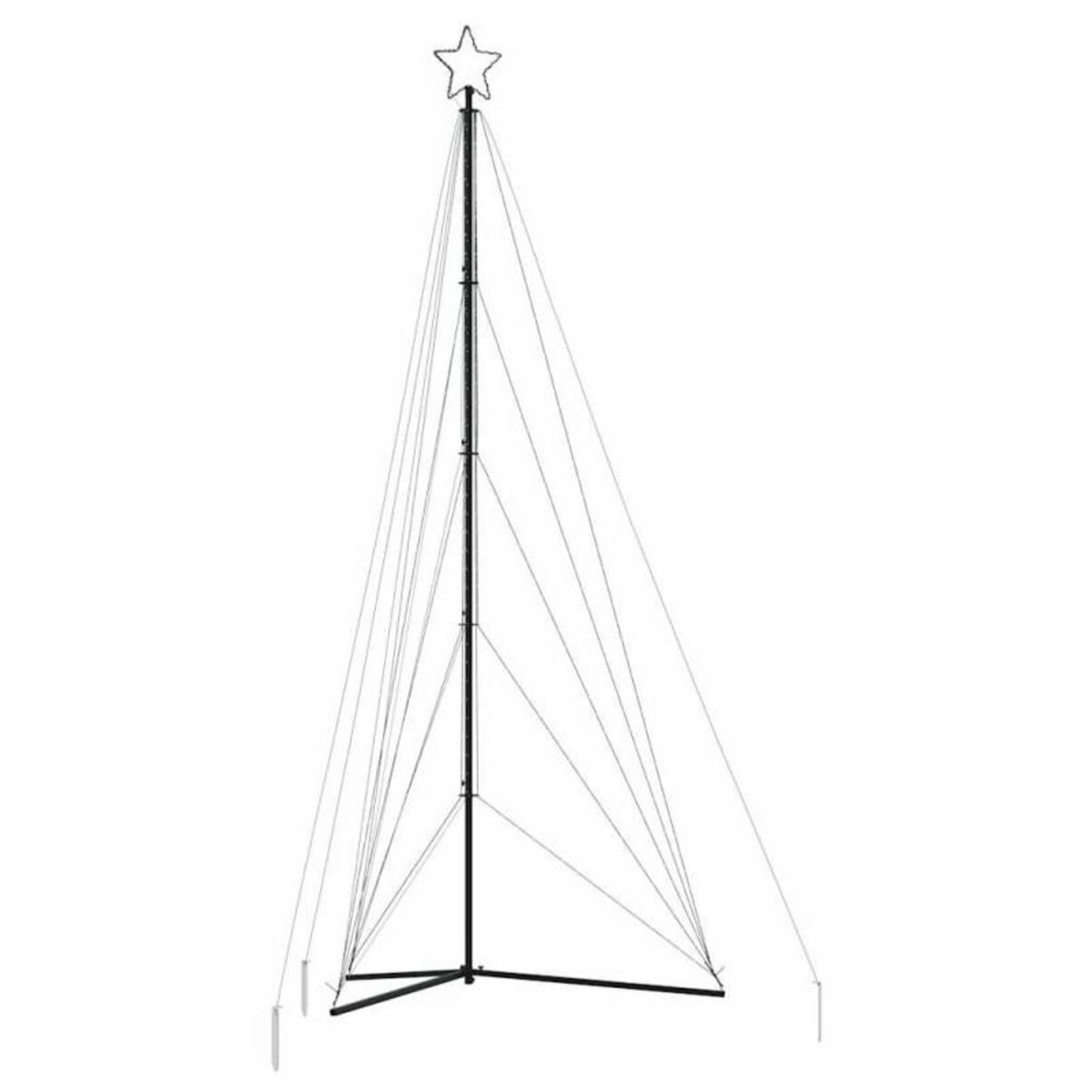 VIDAXL Guirlande de sapin de Noël 615 LED bleu 404,5 cm