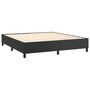 Voir la diapositive 4 : VIDAXL Sommier a lattes de lit avec matelas Noir 180x200 cm Similicuir