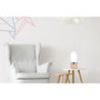 Voir la diapositive 2 : Paris Prix Lampe à Poser Design  Ganro  33cm Blanc
