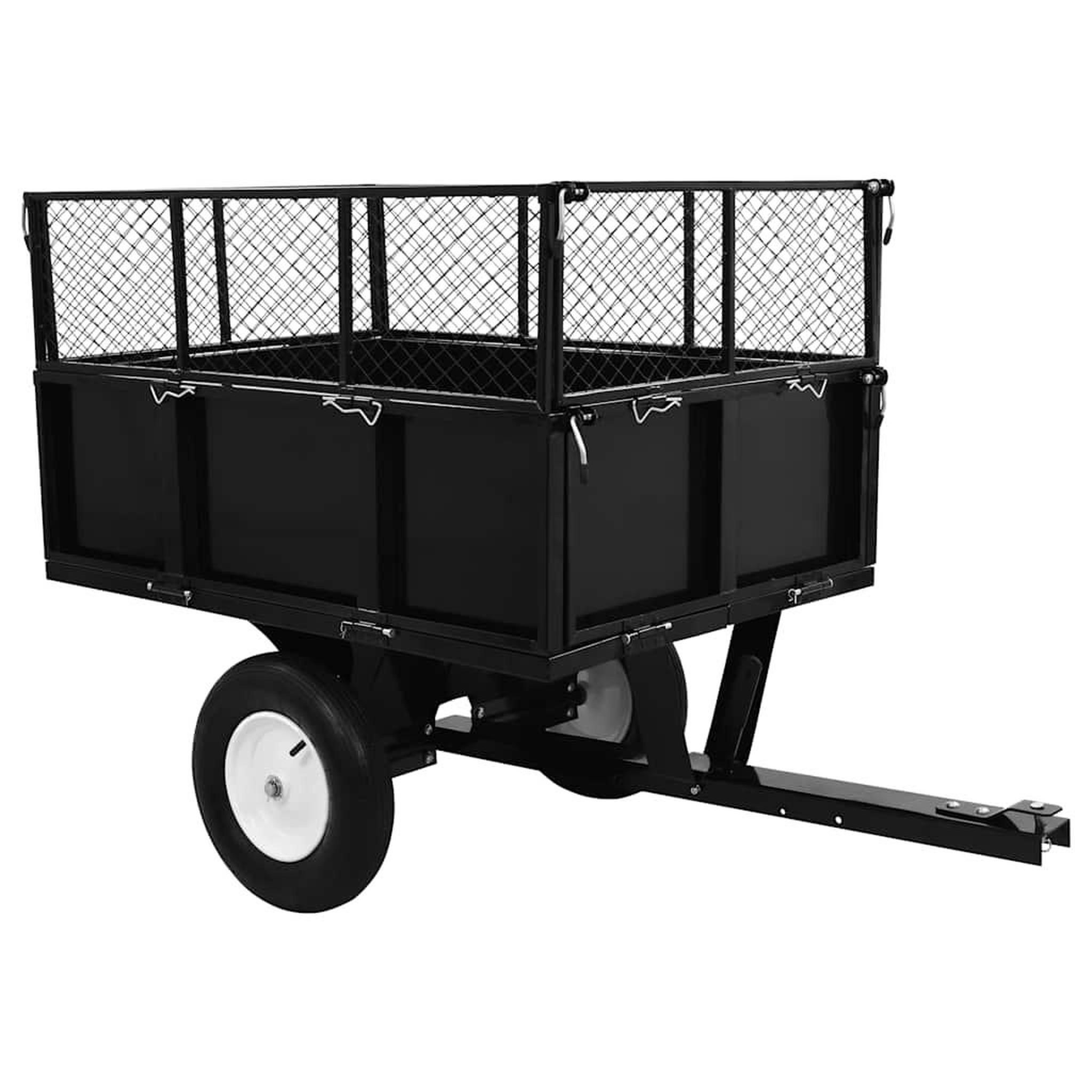 Voir la diapositive 2 : VIDAXL Remorque basculante pour tondeuse de pelouse Charge de 300 kg