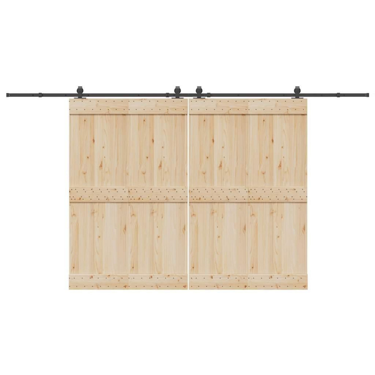 VIDAXL Kit de quincaillerie de porte coulissante 400 cm acier noir