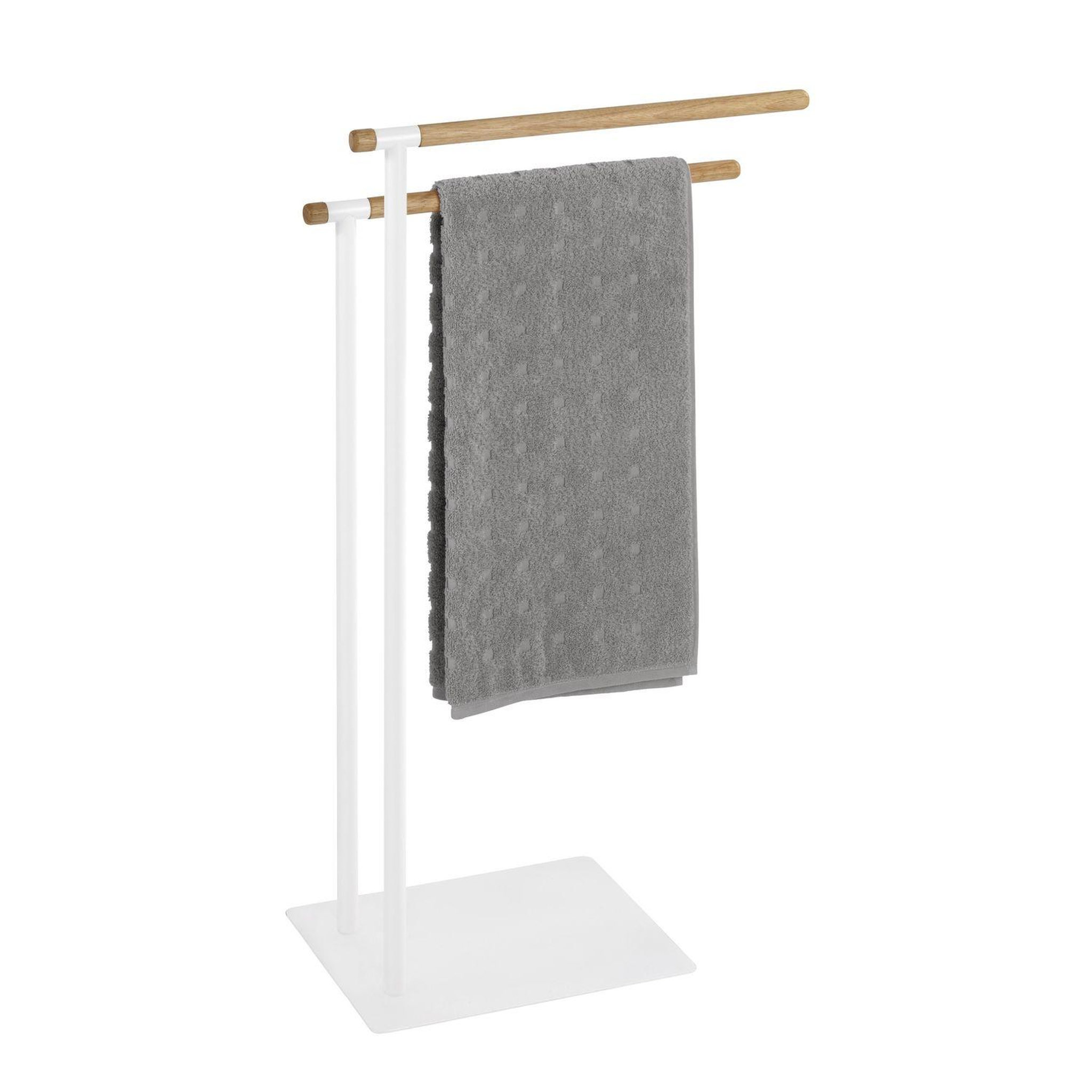 Voir la diapositive 2 : Wenko Porte-serviettes macao - l. 43 x h. 79 cm - blanc
