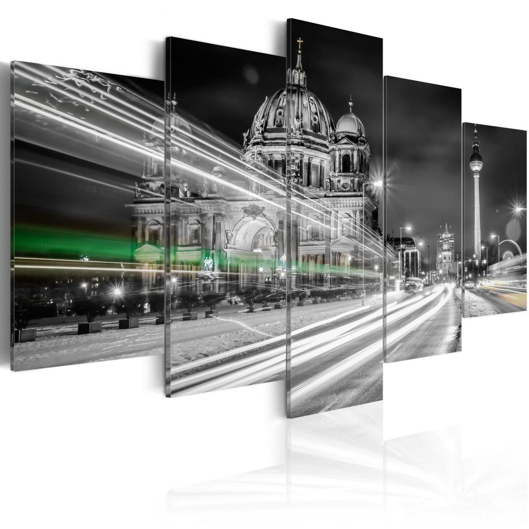 Paris Prix Tableau imprimé  berlin at night. Coloris disponibles : Multicolore