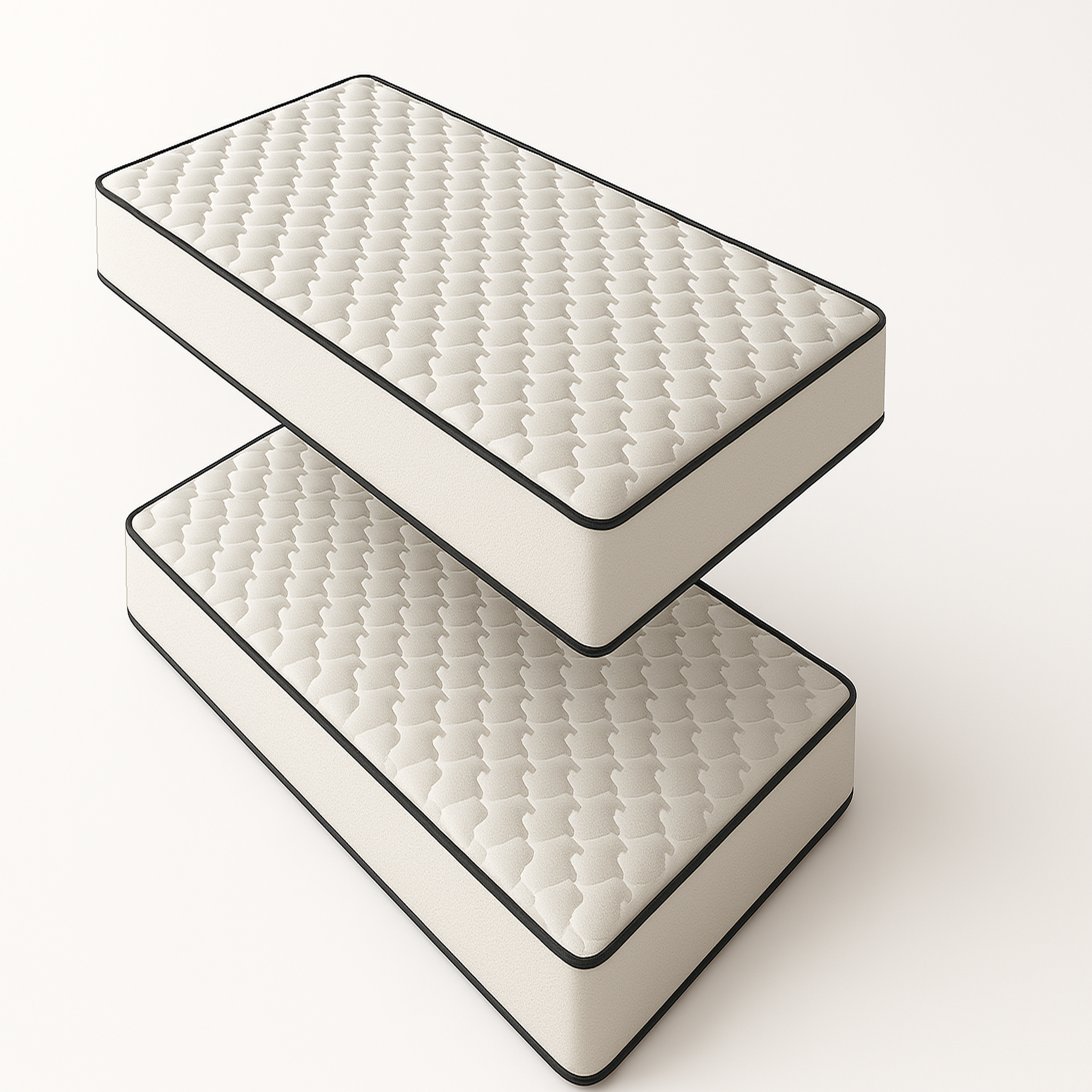 Voir la diapositive 1 : DAGOSTINO HOME Pack de 2 matelas mousse - ferme - réversible - côté été/hiver - h15 cm