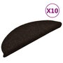 Voir la diapositive 2 : VIDAXL Tapis autoadhesifs de marches 10pcs Marron 56x17x3cm Aiguillete