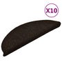 Voir la diapositive 2 : VIDAXL Tapis autoadhesifs de marches 10pcs Marron 56x17x3cm Aiguillete