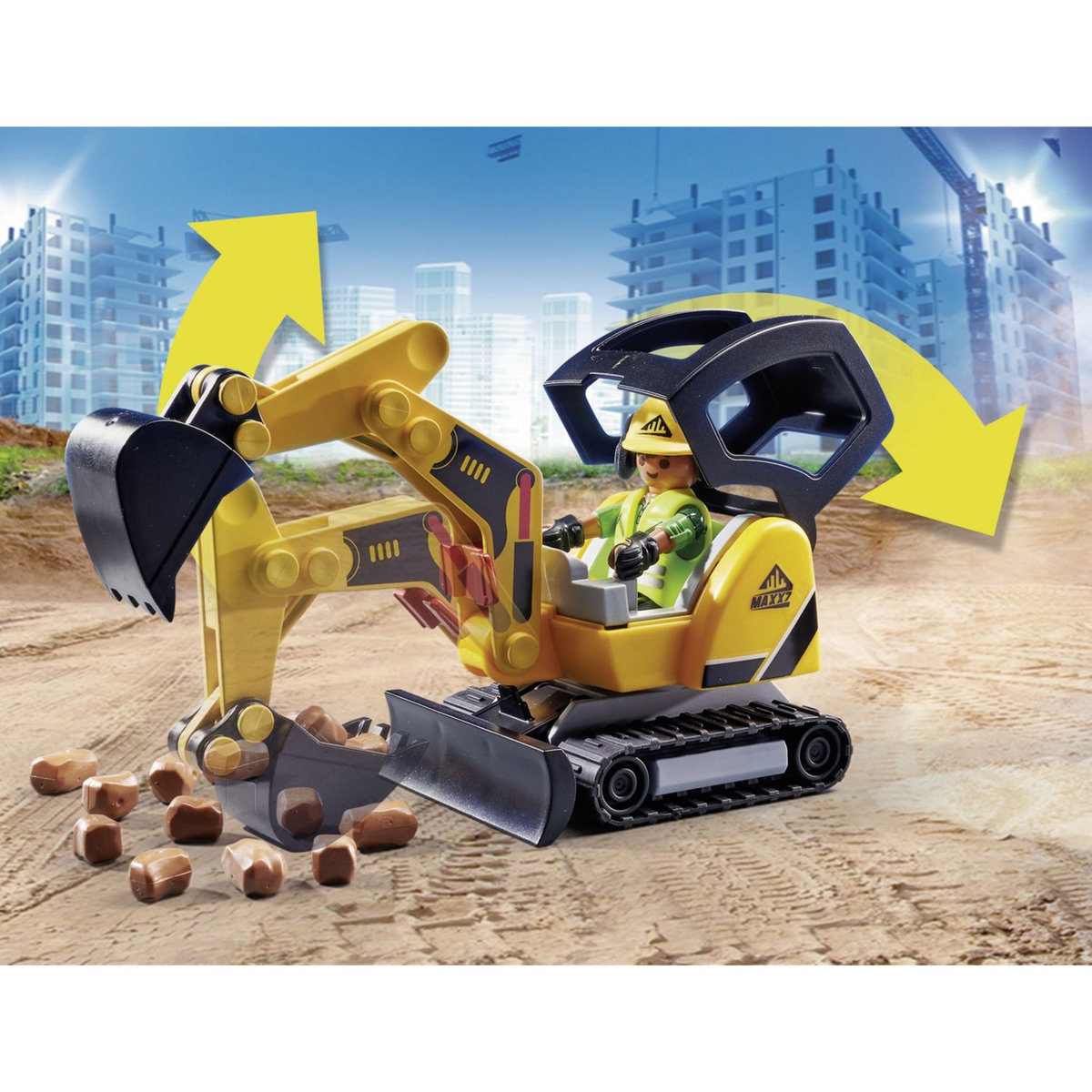 PLAYMOBIL 70443 City action - Mini-pelleteuse et chantier