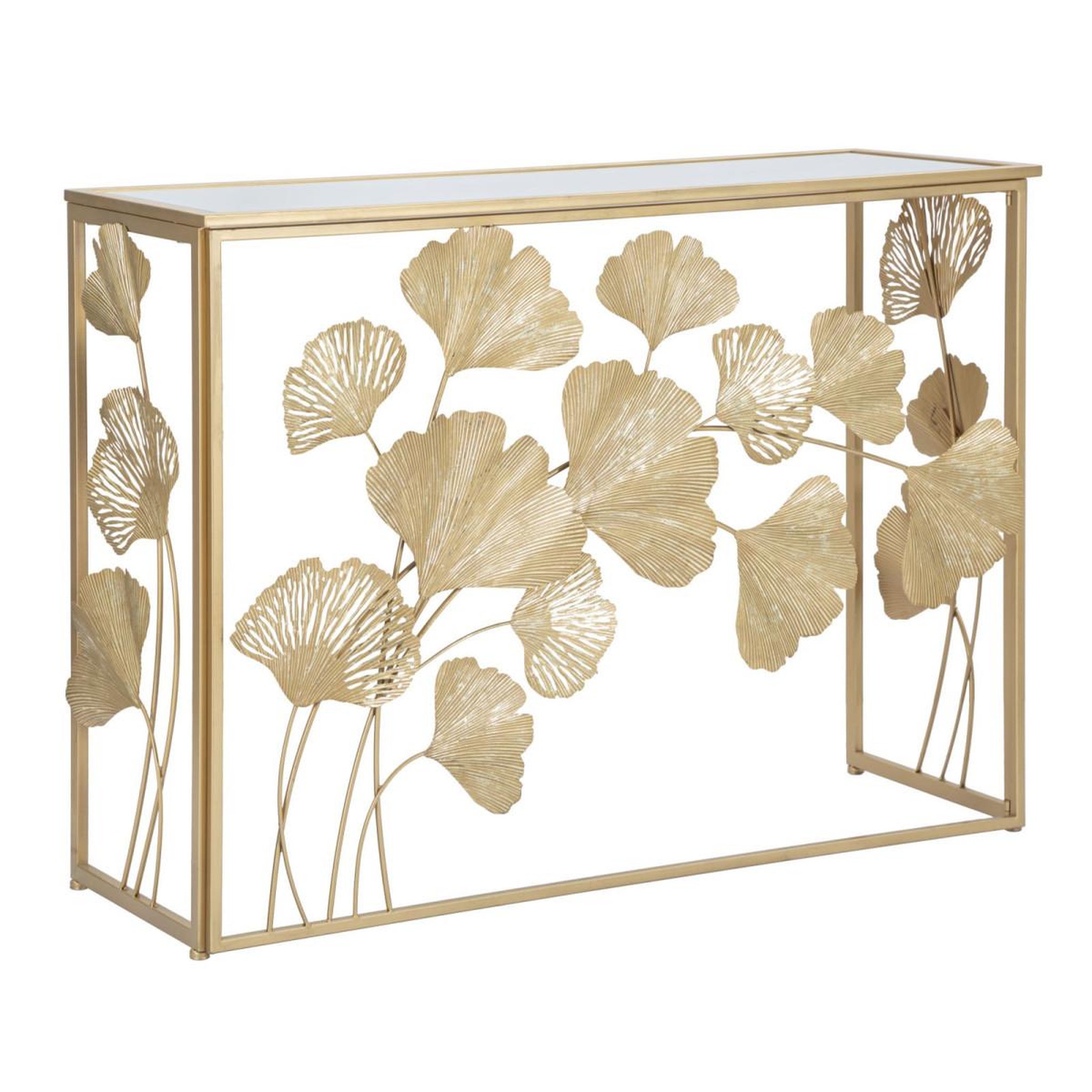 Paris Prix Console design en métal  leaf  108cm or