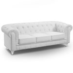 Paris Prix Canapé 3 Places  Chesterfield  209cm Blanc