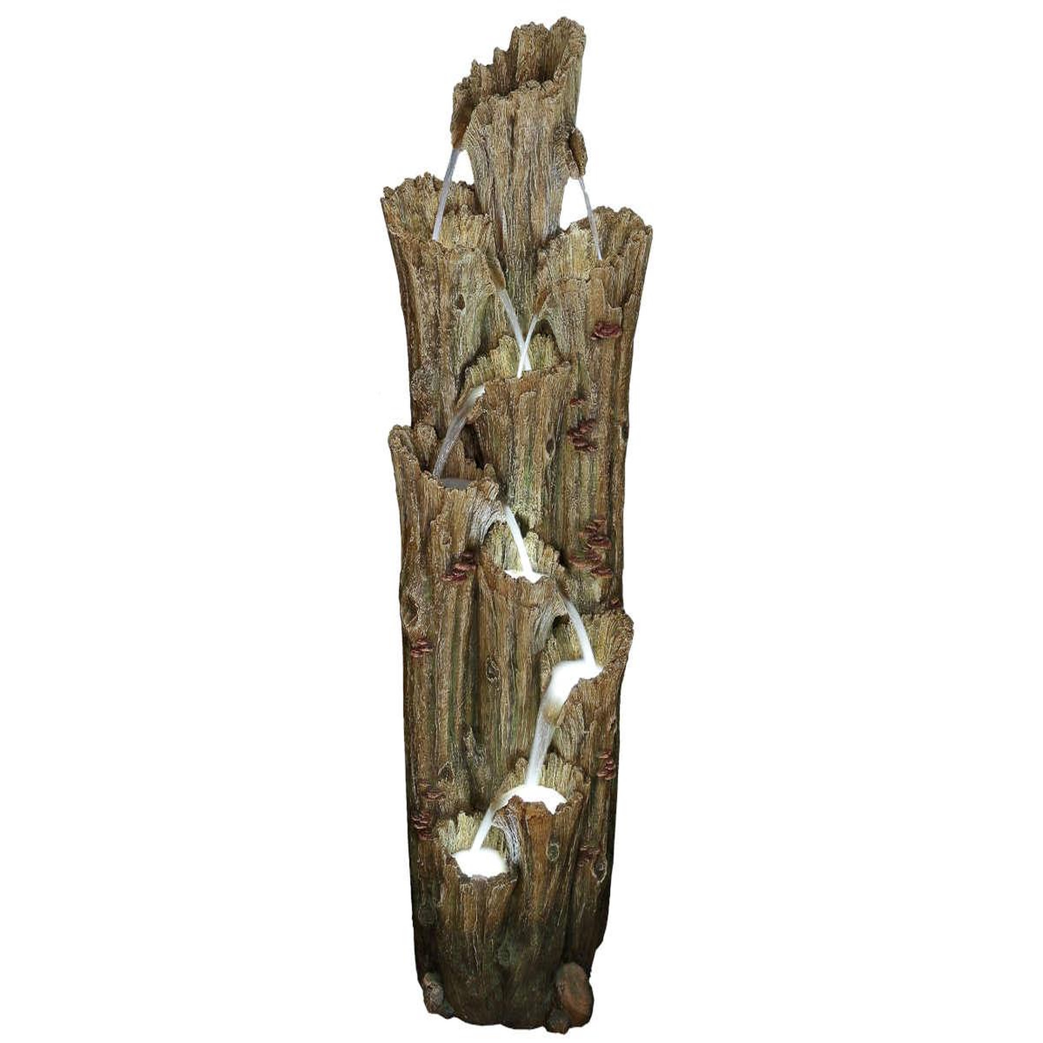 Voir la diapositive 2 : Ubbink Fontaine de jardin Tiros vieux troncs d'arbre avec cascades et éclairage LED - Ubbink