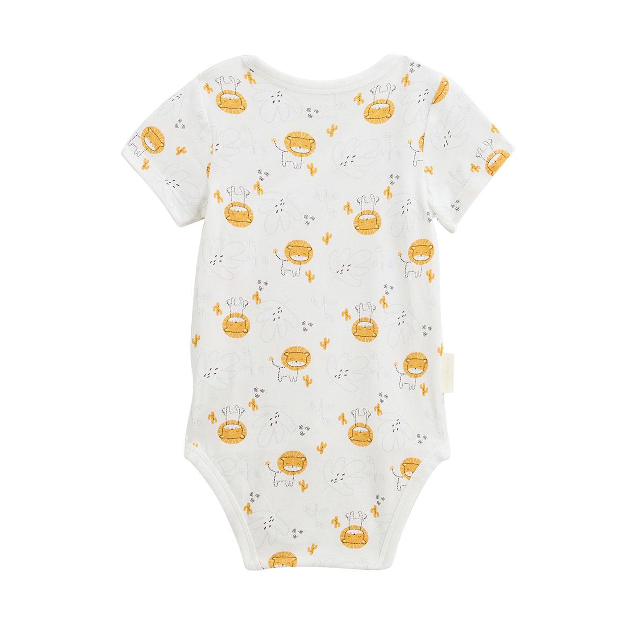 Voir la diapositive 4 : Petit Béguin Lot de 2 bodies bébé manches courtes ouverture croisée elio