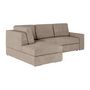 Voir la diapositive 3 : LOUNGITUDE Canapé d'angle gauche convertible ARTEMIS 4 places - Velours côtelé greige - L246 x P174 x H96 cm