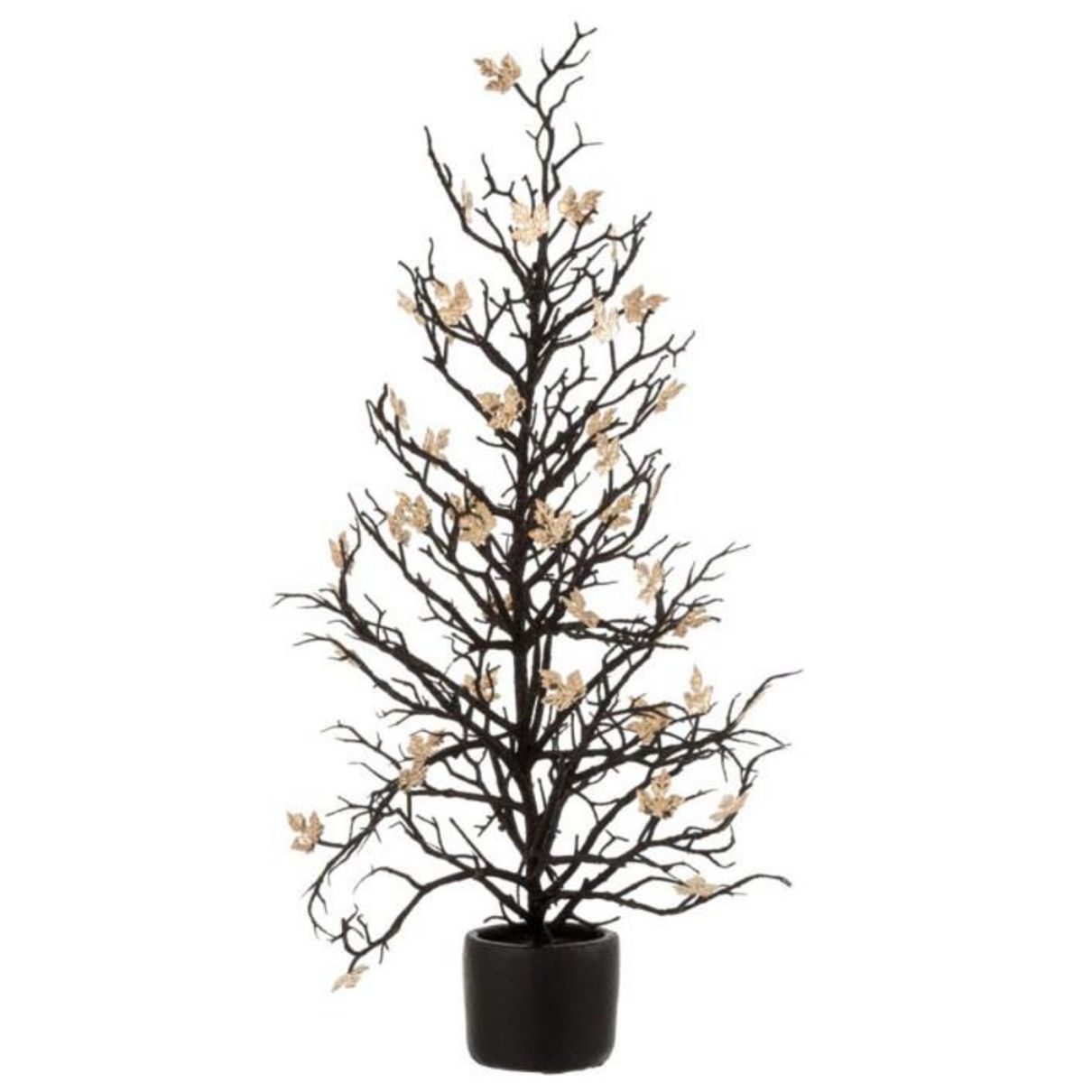 Paris Prix Plante Artificielle  Arbre & Feuilles  71cm Noir & Or