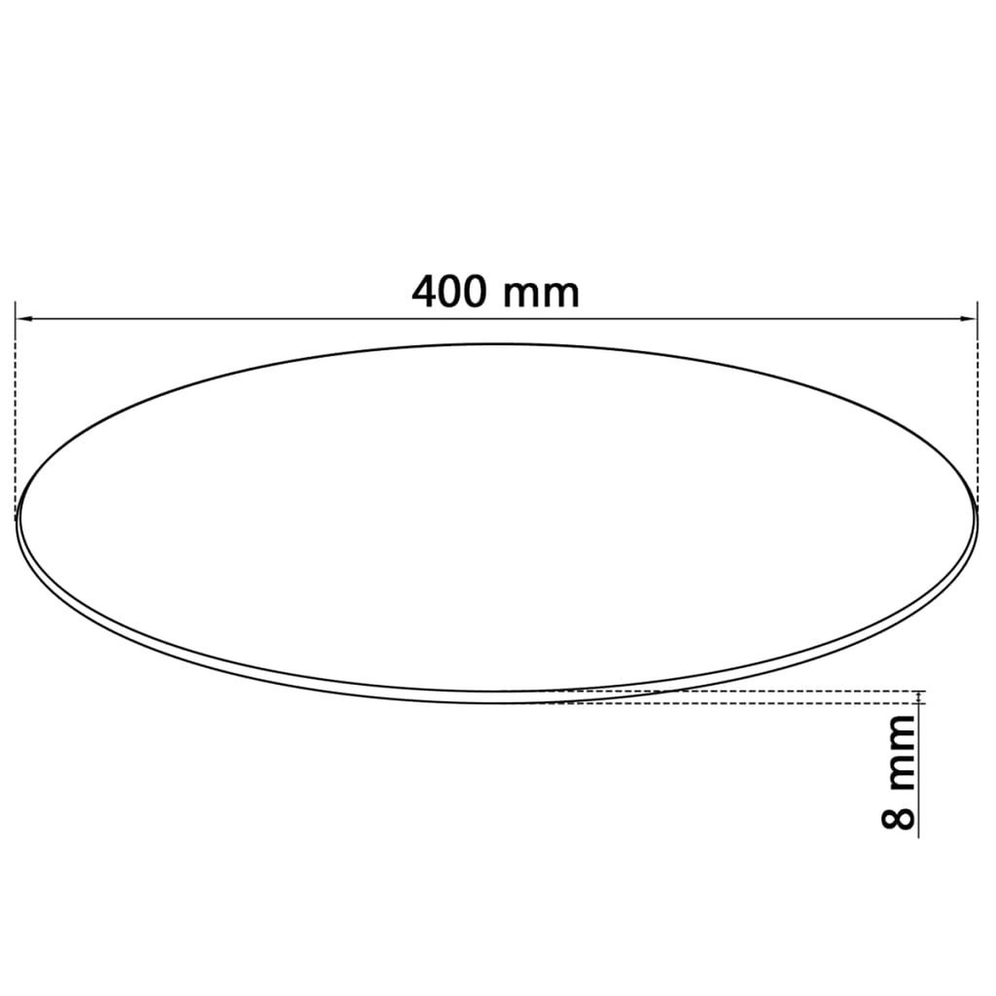 Voir la diapositive 4 : VIDAXL Dessus de table ronde en verre trempe 400 mm