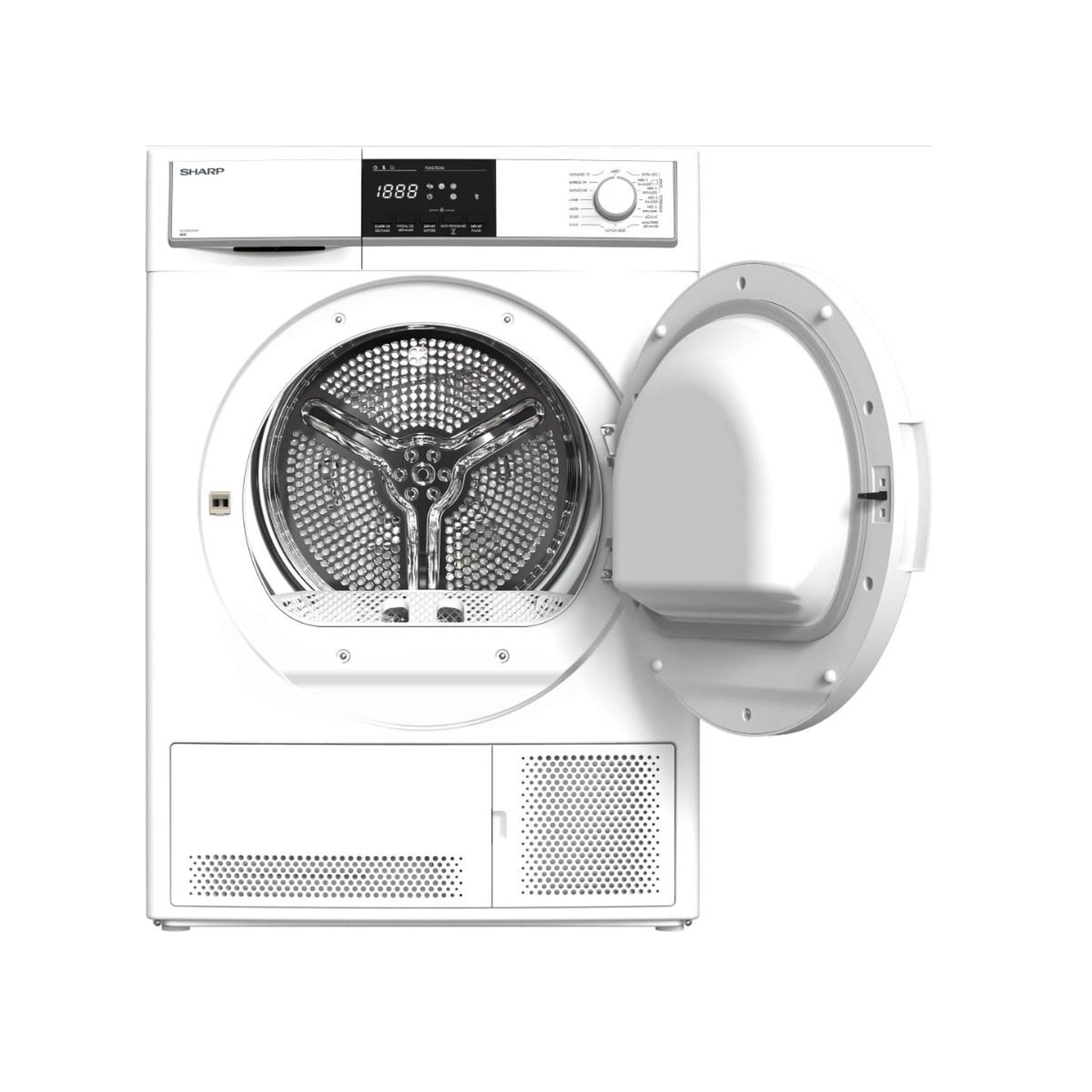 Voir la diapositive 3 : Sharp Sèche-linge à condensation 60cm 7kg blanc - KDNCB7S7PW91