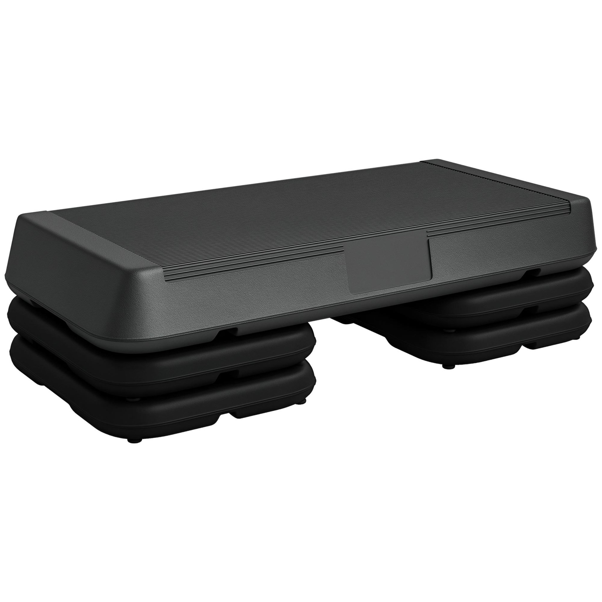 HOMCOM Stepper aérobic fitness hauteur réglable 3 niv. 10/15/20 cm surface antidérapante pe gris