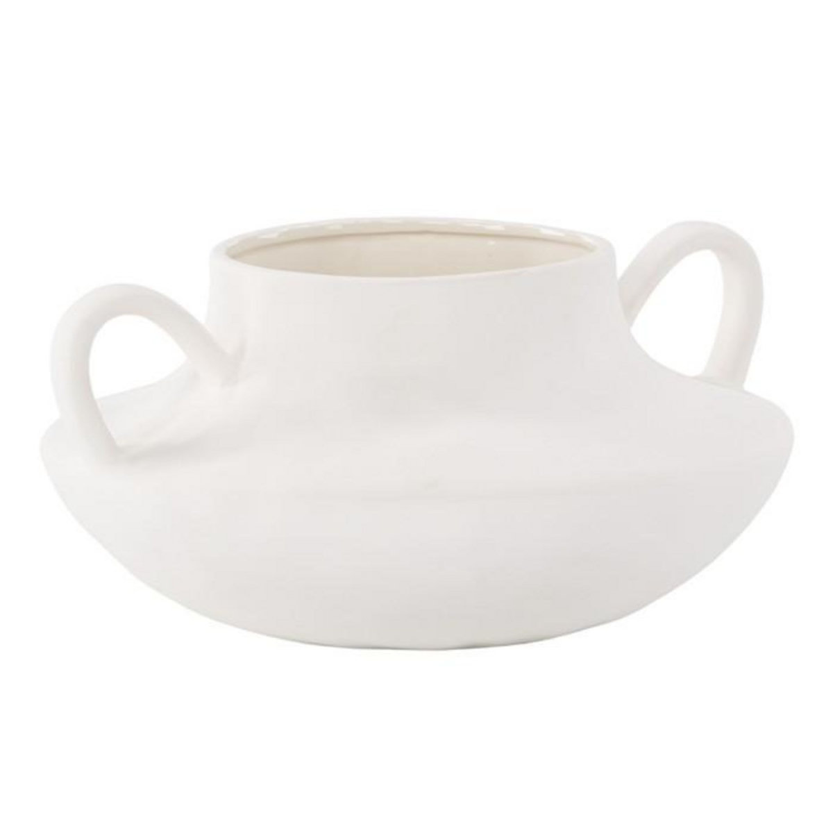 Paris Prix Pot Design en Céramique  Holda  31cm Blanc Cassé