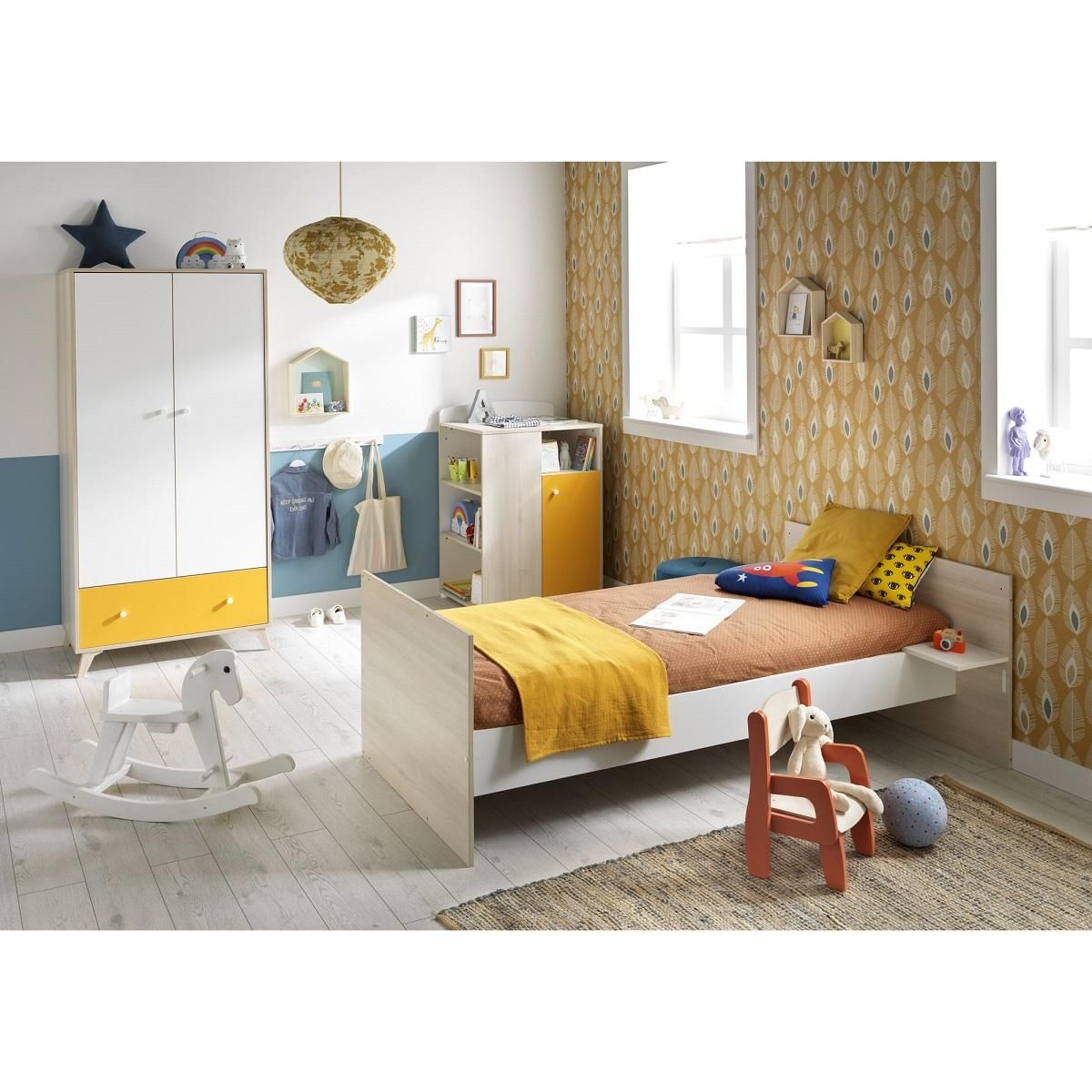 BABY PRICE Lit Combiné 120x60 évolutif en 90x190 cm YUZU 