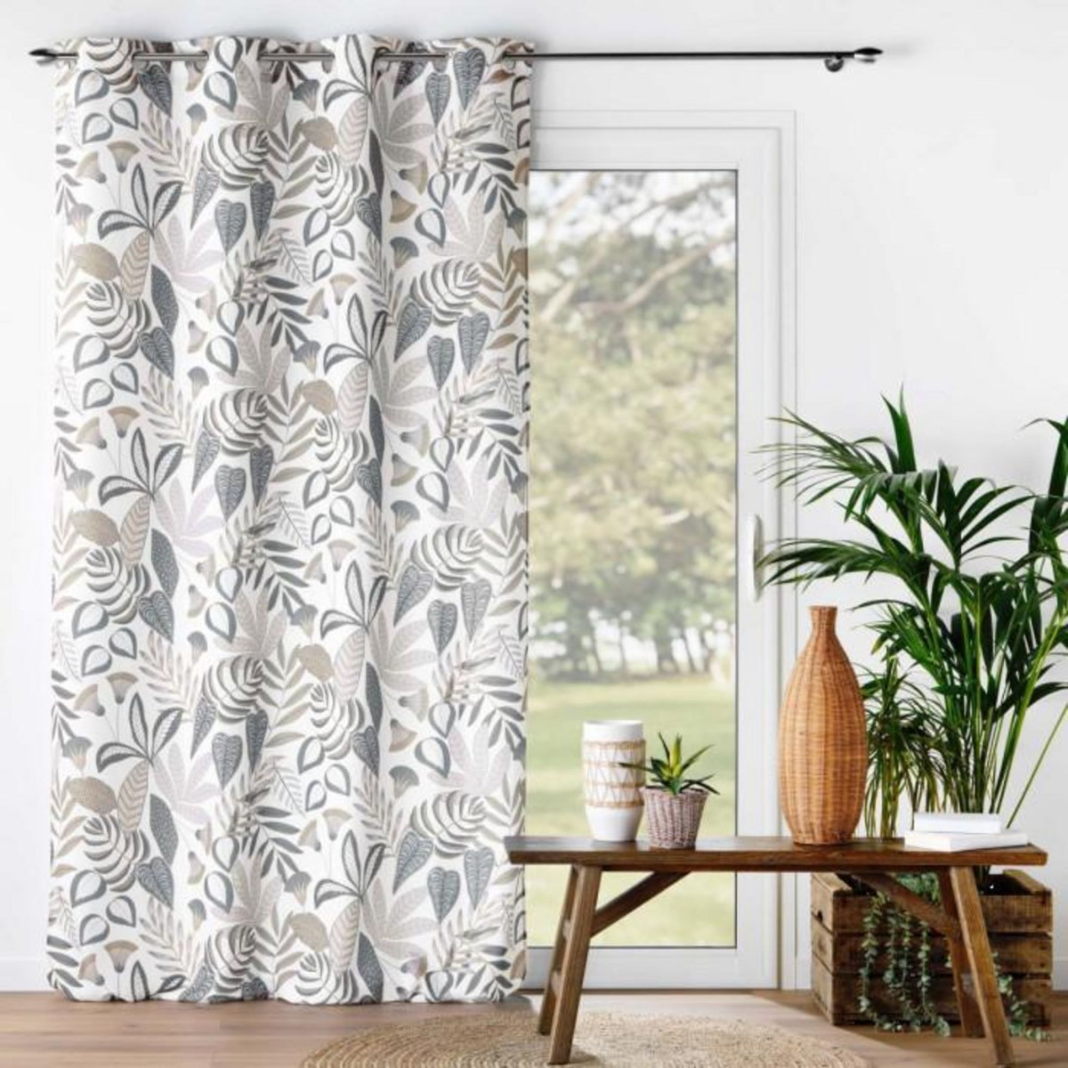 Paris Prix Rideau à Œillets Imprimé  Tilda  140x280cm Blanc