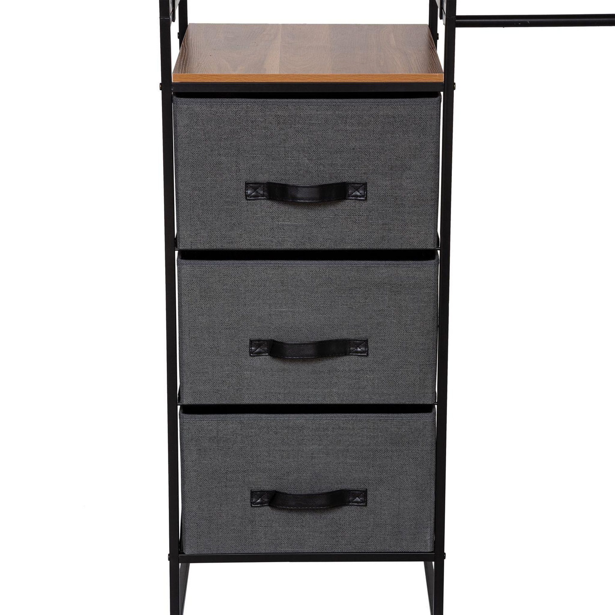 Voir la diapositive 3 : FIVE Penderie 6 pièces modulable - noir et bois