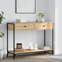 Voir la diapositive 1 : VIDAXL Table console chene sonoma 100x34,5x75 cm bois d'ingenierie
