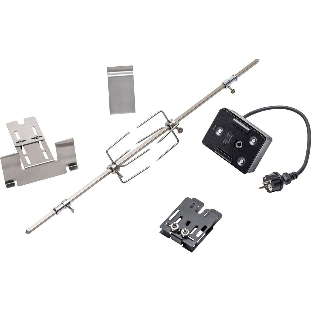 CHAR BROIL Tourne broche barbecue Inox avec boitier noir