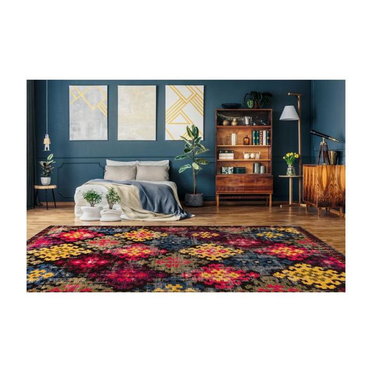 Paris Prix Tapis Tissé Imprimé  Primavera  Multicolore