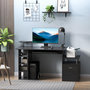 Voir la diapositive 5 : HOMCOM Bureau pour ordinateur table meuble pc informatique en MDF noir