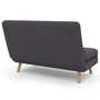 Voir la diapositive 5 : ID MARKET Canapé convertible ROMEO lit d'appoint 2 places 120 x 190 cm tissu gris anthracite