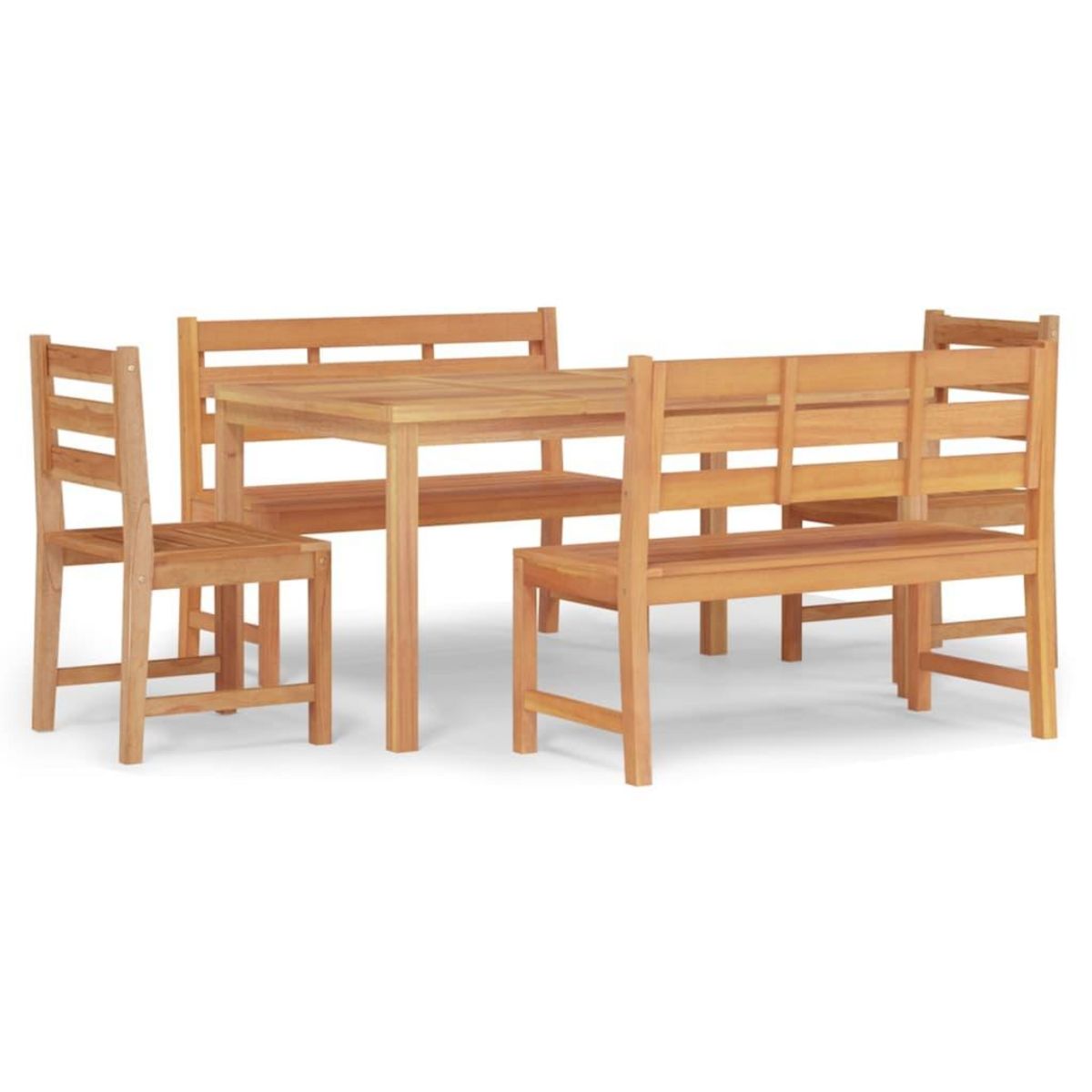 VIDAXL Ensemble a manger de jardin 5pcs Bois de teck massif