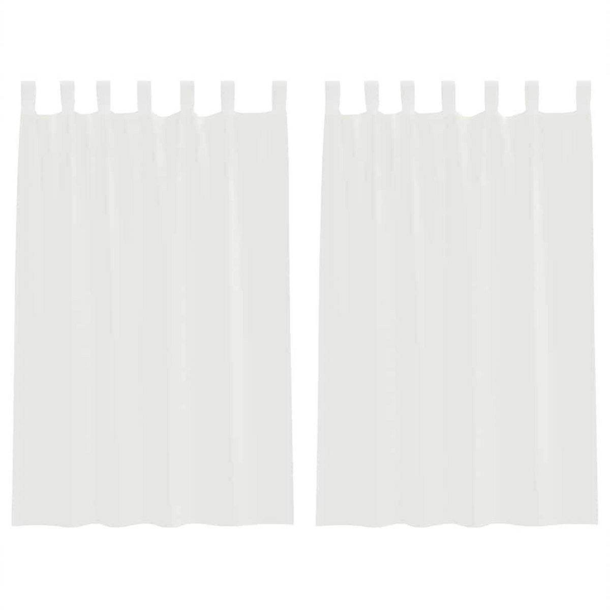VIDAXL Rideaux en voile avec passe-tringles 2 pcs blanc