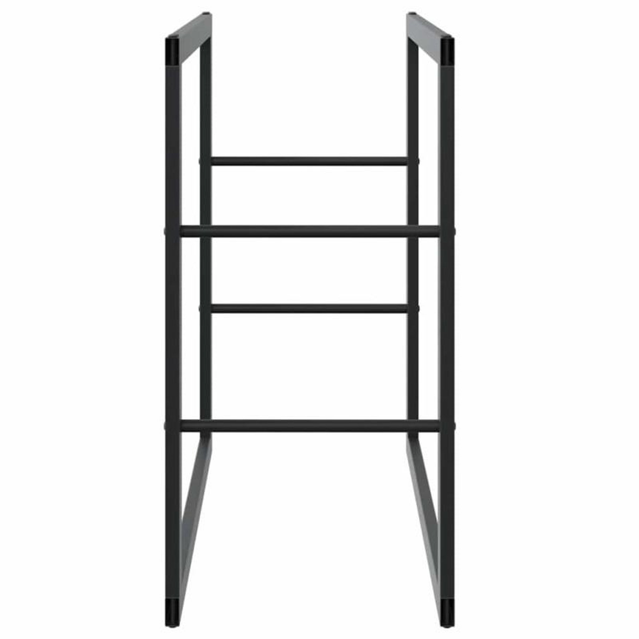 Voir la diapositive 5 : VIDAXL Portant de bois de chauffage noir 55x30x61 cm acier