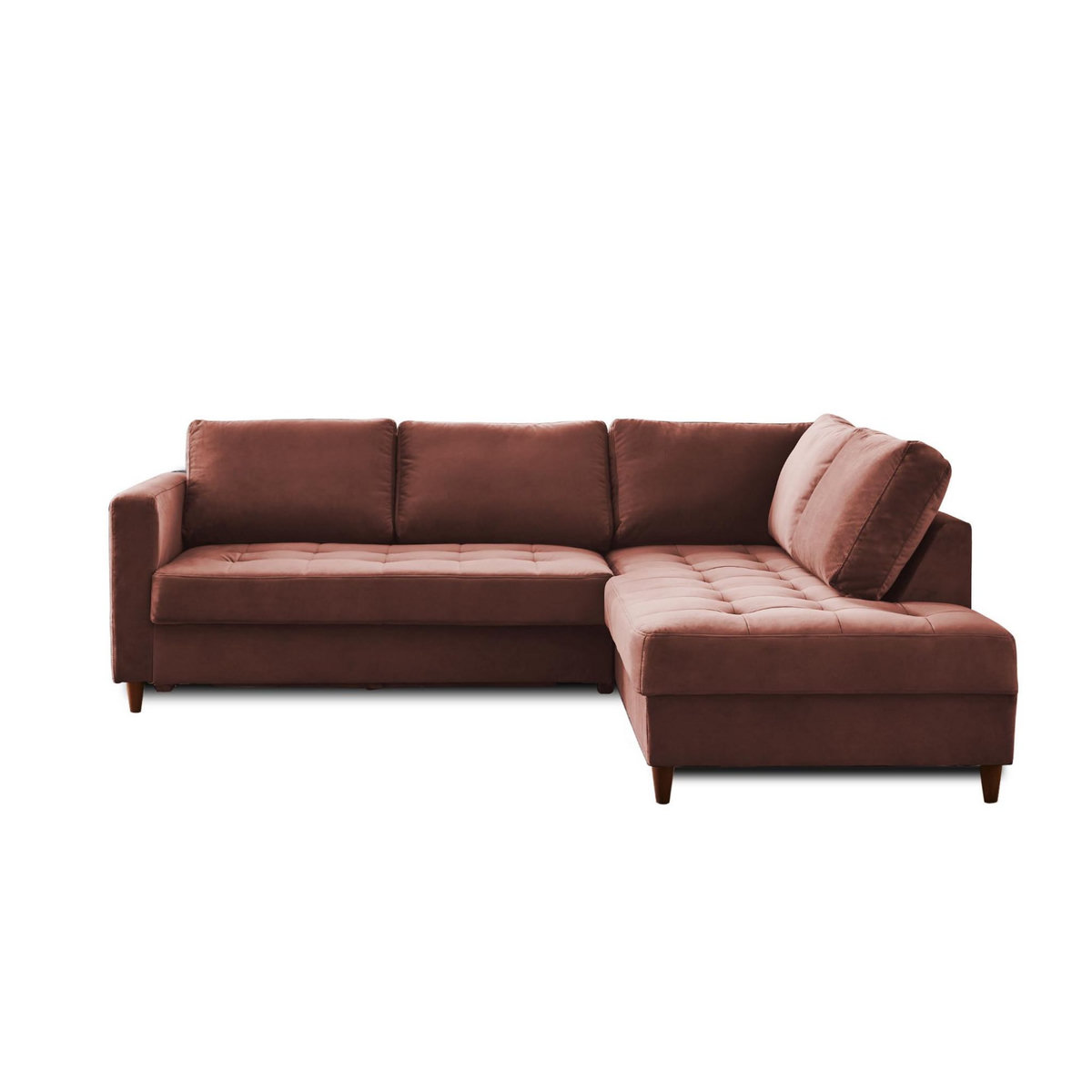 LISA DESIGN Anna - canapé d'angle droit - 5 places - convertible - en velours