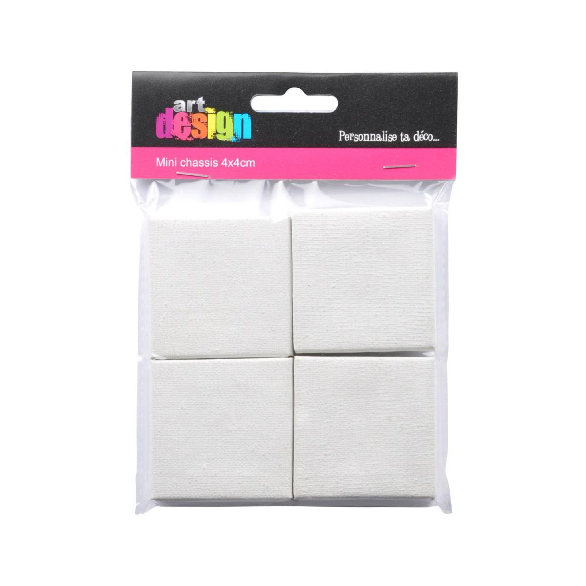 HOMEA Lot de 4 mini châssis  chagall  5x5cm blanc