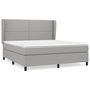 Voir la diapositive 2 : VIDAXL Sommier a lattes de lit avec matelas Gris clair 180x200cm Tissu