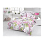 GENERIQUE Parure de lit - 1 housse de couette 220 x 240 cm + 2 taies d'oreiller 60 x 60 cm - 65% coton, 35% polyester - Rose