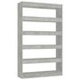 Voir la diapositive 2 : VIDAXL Bibliotheque/Separateur de piece Gris beton 100x30x166 cm
