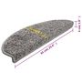 Voir la diapositive 6 : VIDAXL Tapis d'escalier 15 pcs gris 65x21x4 cm