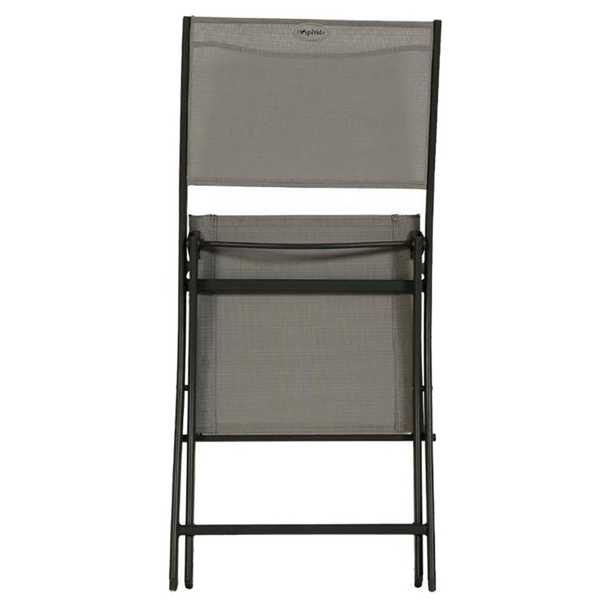 Voir la diapositive 3 : TOILINUX Lot de 4 chaises de jardin pliables modula