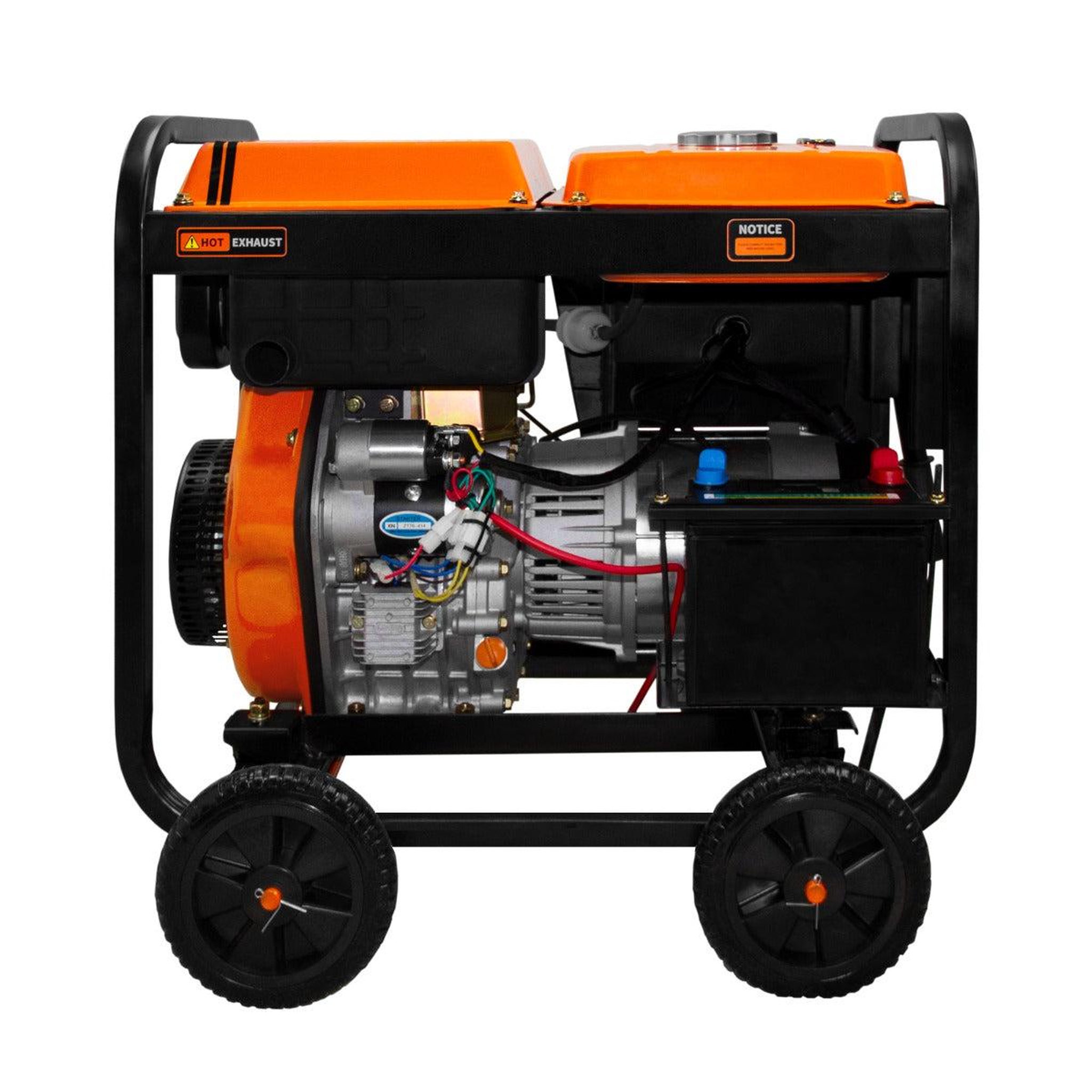 Voir la diapositive 4 : T-MECH Générateur à diesel triphasé à cadre ouvert - 5 000 w