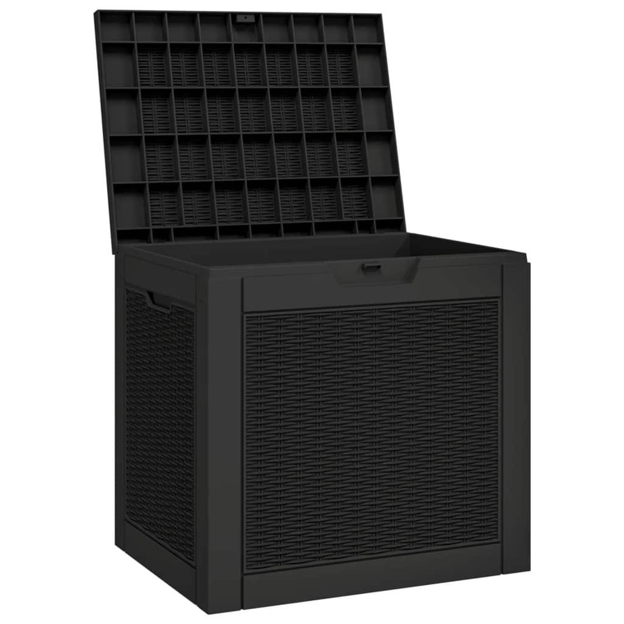 Voir la diapositive 4 : VIDAXL Boîte de stockage de jardin noir 55,5x43x53 cm polypropylene