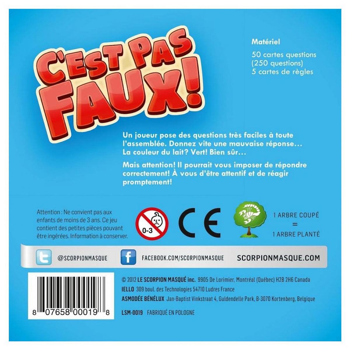 Blackrock Editions C'est pas faux - Jeu de quiz