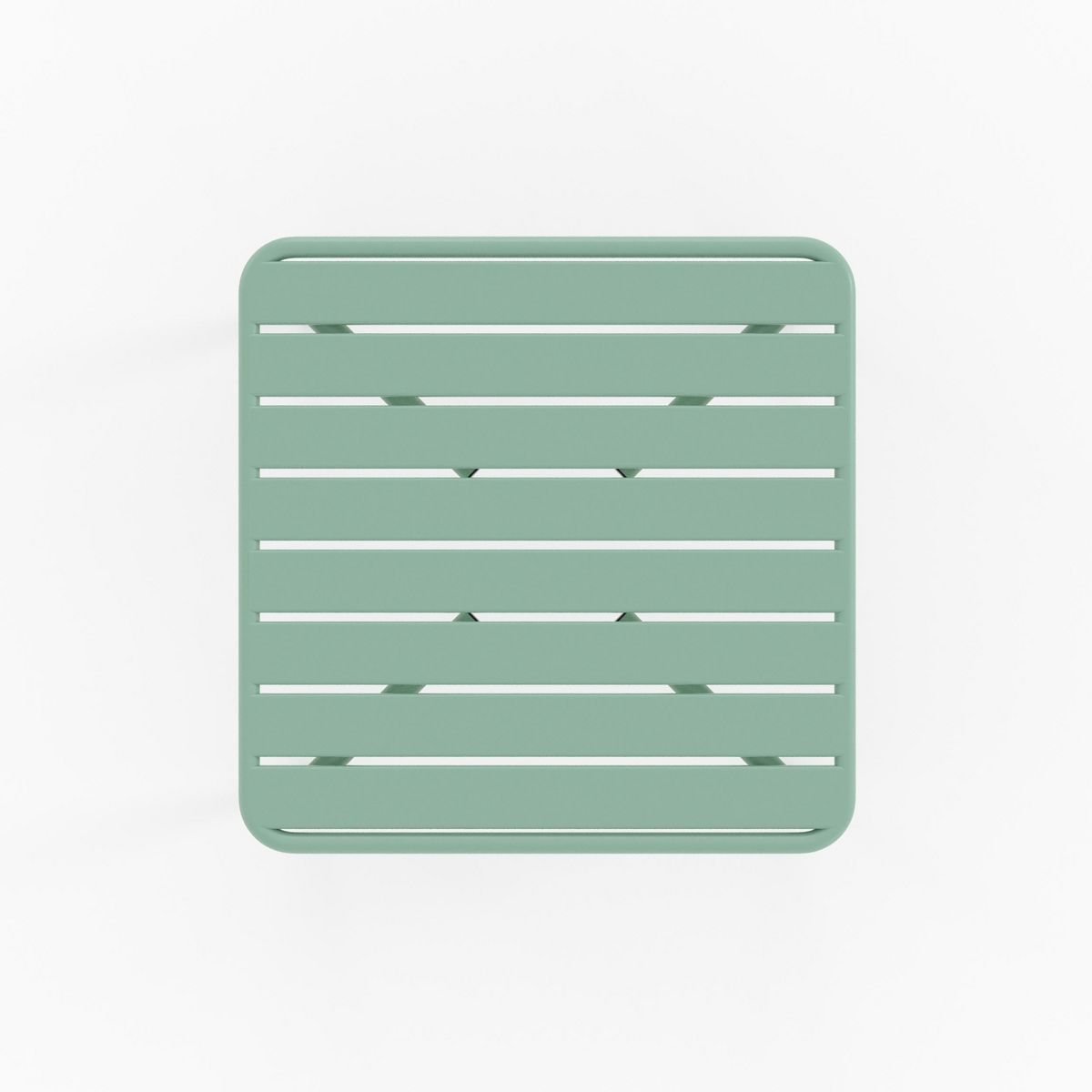 Rendez vous déco Table de jardin carrée en métal vert clair - Yumi